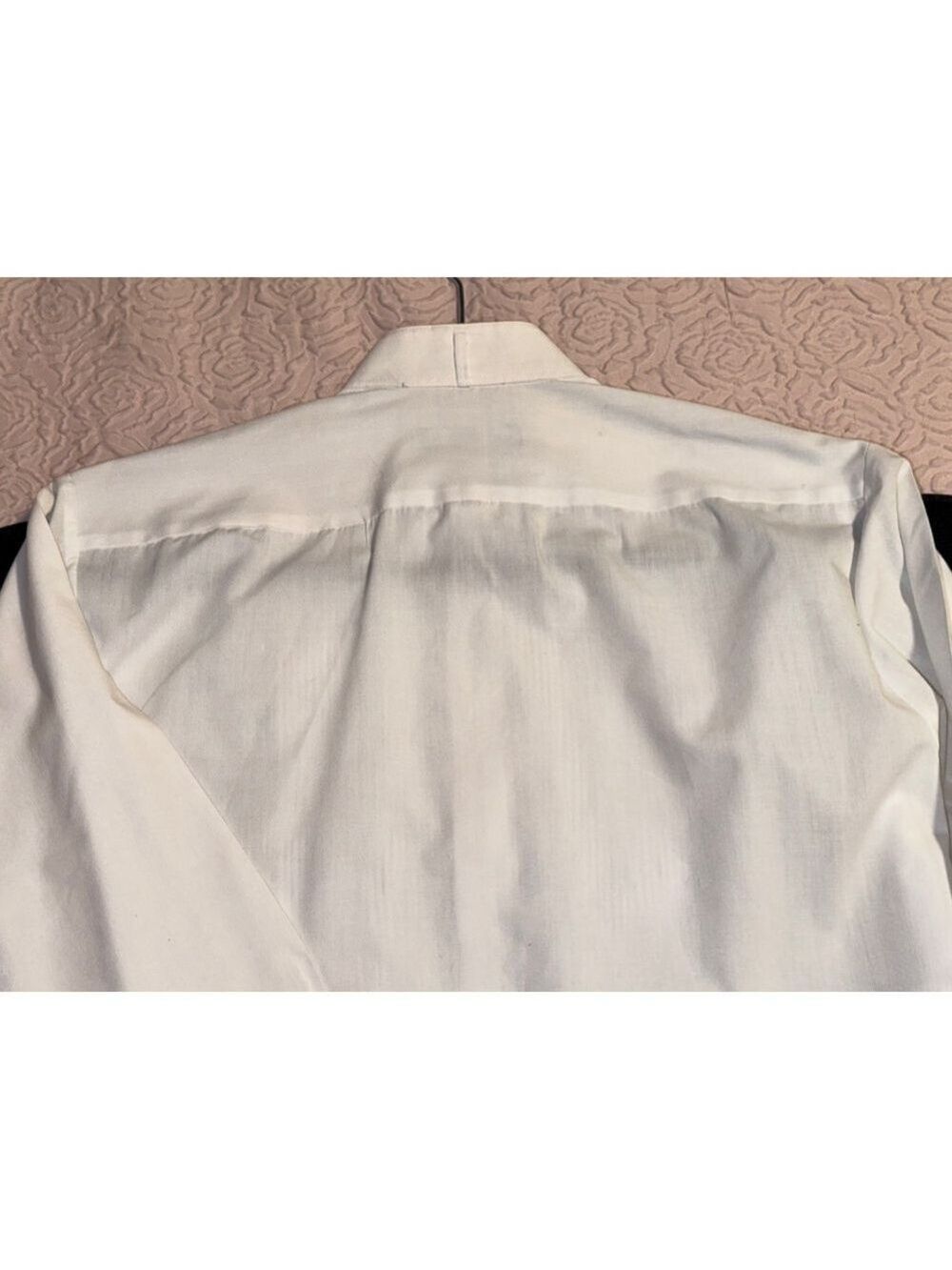 A white shirt. Mens size 14 1/2. Poly-cotton Korea decorated for what? ￼ - Picture 8 of 15